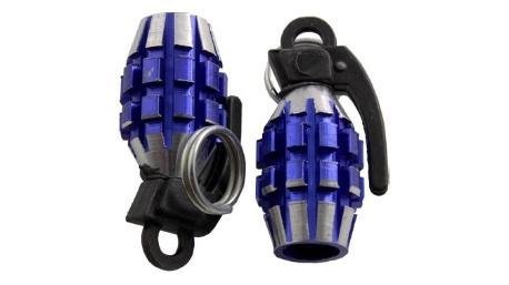 TAPON VALVULA AIRE ALUMINIO GRANADA AZUL JGO/2PZ