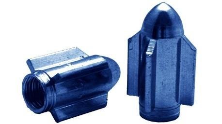 TAPON VALVULA AIRE ALUMINIO COHETE AZUL JGO/2PZ