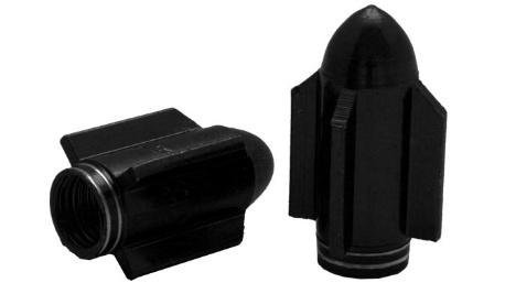 TAPON VALVULA AIRE ALUMINIO COHETE NEGRO JGO/2PZ