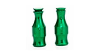 TAPON VALVULA AIRE ALUMINIO BOTELLA VERDE JGO/2PZ