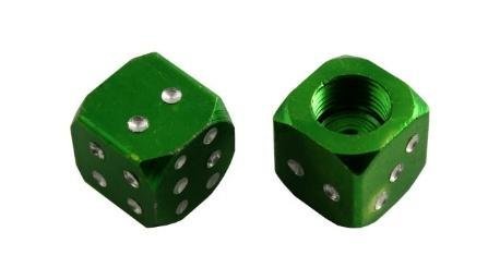 TAPON VALVULA AIRE ALUMINIO DADO VERDE JGO/2PZ