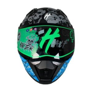 Casco Abatible Bandido Blue Certificado " Dot " para DOBLE VISOR CON LUZ 12V TALLA XL