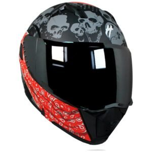 Casco Abatible Bandido Red Certificado " Dot " para DOBLE VISOR CON LUZ 12V TALLA S