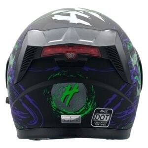 Casco Abatible Force Black-neon Certificado " Dot " para DOBLE VISOR MICA AHUMADA TALLA L