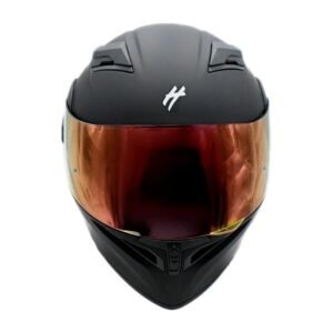 Casco Abatible Red Ying Half® Certificado Dot (pinlock) para DOBLE VISOR ROJO LENTE HUMO TALLA M