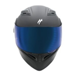 Casco Abatible Blue Ying Half® Certificado Dot (pinlock) para DOBLE VISOR AZUL LENTE HUMO TALLA M