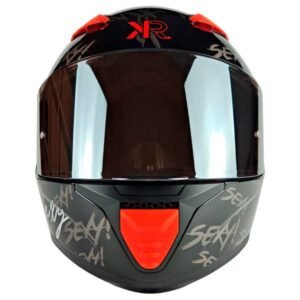 Casco para Motociclista Cerrado Sexy Kr« Certificado Dot para NEGRO
