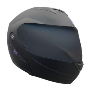 Casco Abatible Ecop Kr® Sin Certificación para VISOR HUMO TALLA M NEGRO MATE CON MORADO
