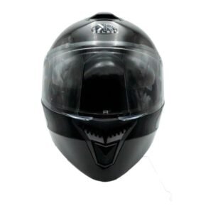 Casco Abatible Kr® Sin Certificación para NEGRO BRILLANTE VISOR TRANSPARENTE LENTE HUMO TALLA XL