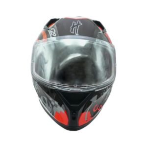 Casco para Motociclista Cerrado Half Certificado ECE-22.06 Brillante Visor Revo Humo Lente Humo