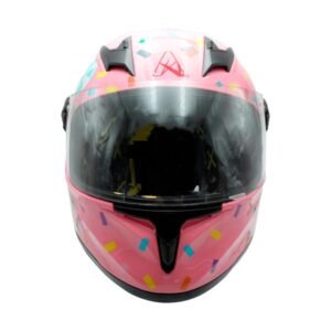 Casco Infantil Cerrado Candy Sun Certificado Dot para ROSA BRILLANTE VISOR TRANSPARENTE TALLA L