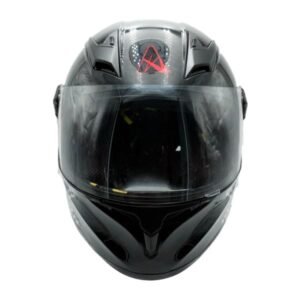 Casco Infantil Cerrado Pilot 95 Certificado Dot para NEGRO BRILLANTE VISOR TRANSPARENTE TALLA L