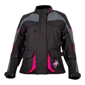 Chamarra Negro-gris Oscuro-rosa Oje Lady para CAZADORA TALLA M
