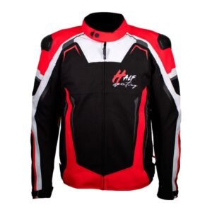 Chamarra para Motociclista Negro-rojo-blanco Super Tech para CORTA TALLA G