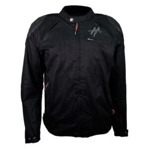 Chamarra Negro Rock Wax Cotton para CORTA TALLA XG