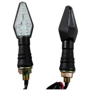 Direccionales Black Diamond Luz Amarilla 12V 3 LED Posterior Base Goma para UNIVERSAL