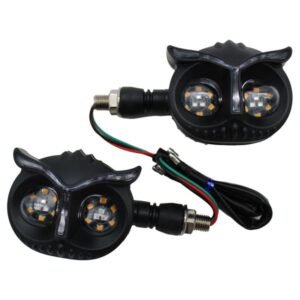 Direccionales Buho 12V LED Ambar y Luz de Dia Blanco para UNIVERSAL