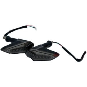 Direccionales Hacha Iron Luz Amarilla con Luz de Dia Blanca 12V Base Goma para UNIVERSAL