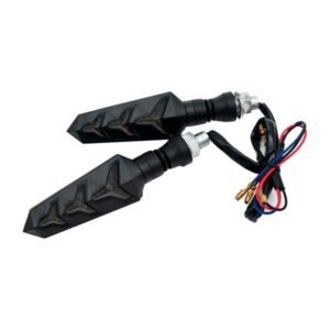 Direccionales Flecha Luz Amarilla con Luz de Dia Blanca 12V Base Goma para UNIVERSAL