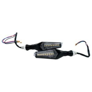 Direccionales Halcon Luz Amarilla con Luz de Dia Blanca 12V Base Goma para UNIVERSAL