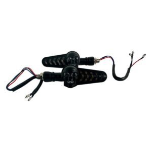 Direccionales LED Skull Blue Luz Blanca con Luz Azul y Sec Ambar 12 Vcc para UNIVERSAL