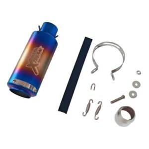 Escape Frontal Azul Longitud 245MM Altura 89MM Conector 51MM para UNIVERSAL