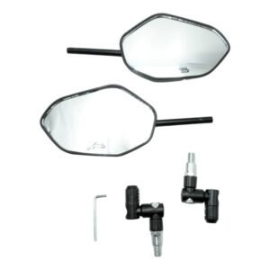 Espejo Sport-line Ajustable 10MM Base Metalica en Negro Articulado para UNIVERSAL