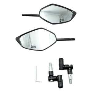 Espejo Angular Sport 10MM Base Metalica en Negro Articulado para UNIVERSAL