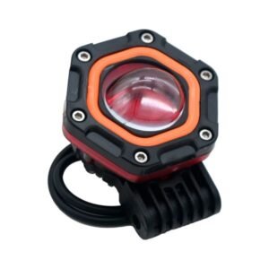 Faro Auxiliar Negro C/naranja 12V con Ojo de Angel para UNIVERSAL