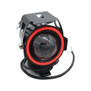 Faro Auxiliar Negro 12V Naranja con Ojo de Angel para UNIVERSAL