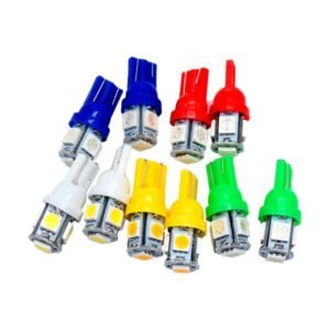 Foco 5 LED Pellizco Luz Blanca 2 Rojos, 2VERDES, 2AMARILLO, 2 Blanco, 2 Azul 12V para UNIVERSAL
