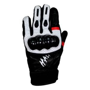 Guantes Textil/piel Proteccion en Nudillos Antiderrapante en la Palma para NEGRO / BLANCO
