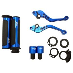 Juego de Contrapeso/ Puños/ Clip de Acelerador / Manijas Color Azul para UNIVERSAL