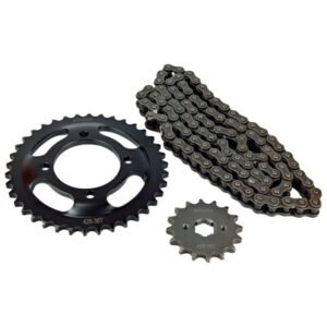 Kit de Sprocket Iron Box Cadena Reforzada 428H-102L Sprocket 38T/16T para VN LITHIUM 5.0-190 24