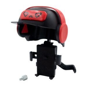 Soporte de Celular en Retrovisor Negro/ Rojo para UNIVERSAL